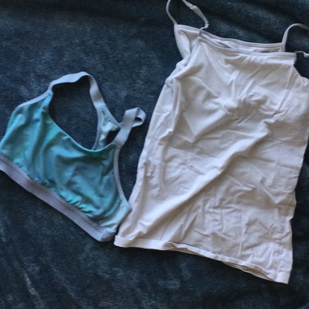 2 Girls Sports bra And Undershirt